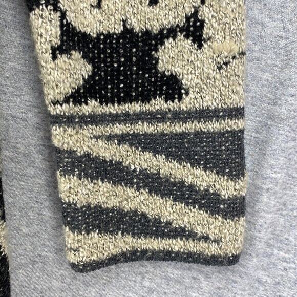 Lucky Brand Cardigan Sweater Womens 2X Plus Black Cream Aztec Knit Boho Duster - Picture 7 of 14